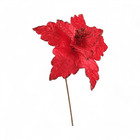 Flor Decorativa Metal e Plástico Vermelho 40cm Cromus