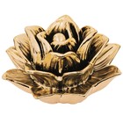 Flor Em Cerâmica Dourada