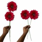 Flor Gérbera Vermelha Artificial 18 Unidades Com Toque Natura