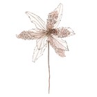 Flor Glitter Branco 30x27x27cm Cromus