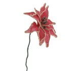 Flor Glitter Ouro e Branco 30x22x22cm Cromus