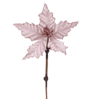 Flor para Árvore Tecido Metal Papel Vermelho 30x20cm Cromus