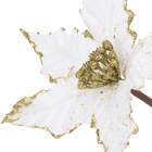 Flor Plástico e Tecido Branco Cromus 30x21cm