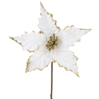 Flor Plástico e Tecido Branco Cromus 30x21cm