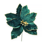 Flor Plástico e Tecido Dourado Cromus 20x10cm