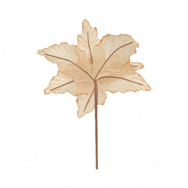 Flor Plástico e Tecido Dourado Cromus 20x20cm