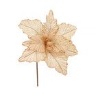 Flor Plástico e Tecido Dourado Cromus 20x20cm