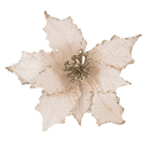 Flor Plástico e Tecido e Metal Nude Cromus 15x12cm