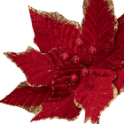 Flor Plástico e Tecido Vermelho Cromus 30x30cm