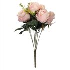 Flor Rosa Cor Rosa Claro Outono Artificial Permanente 52cm 36