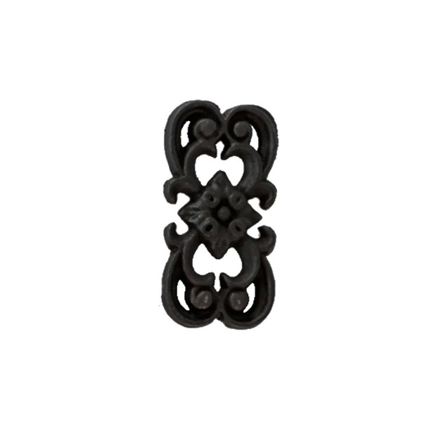 Florão Ornamento Grade Em Ferro Fundido Decoração N01 17x8cm