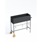 Floreira 81cm X 12cm X 77,7cm Olinda Preto Fosco