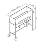 Floreira 81cm X 12cm X 77,7cm Olinda Preto Fosco