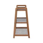 Floreira Baixa Garden Tela Metal Natural/preto