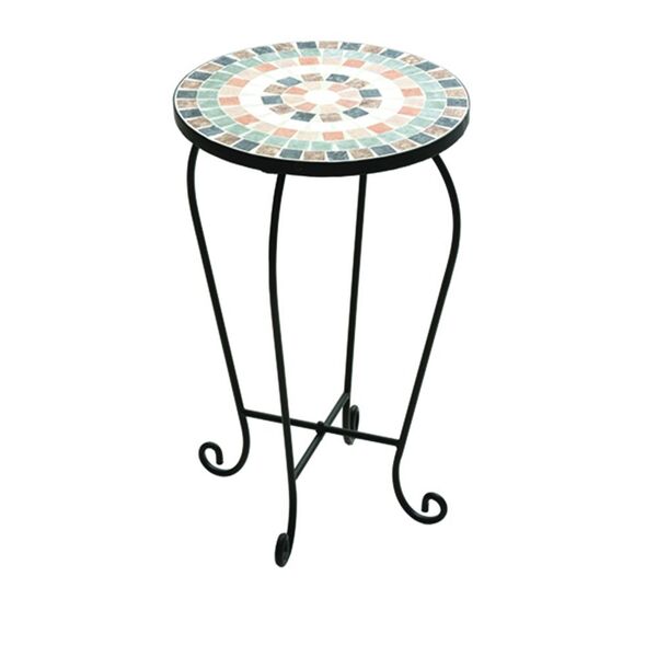 Floreira De Ferro Estilo Mosaico- Redonda