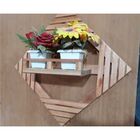 Floreira De Madeira Para Parede Estrela Madeira Eucalipto