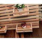 Floreira De Madeira Ripada 4 Prateleiras Madeira Eucalipto