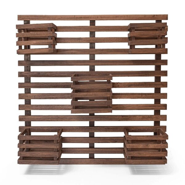 Floreira Jardim Vertical De Parede Quadrado 5 Cachepôs - Stra