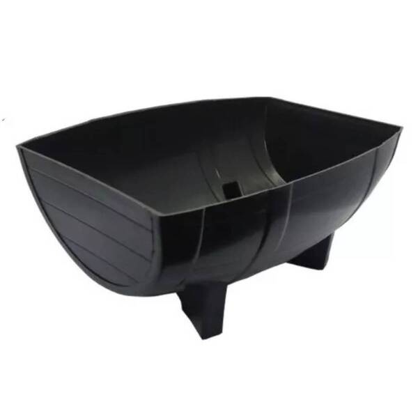 Floreira Meio Barril (33x24x15) Preta Riqueplás