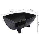 Floreira Meio Barril (33x24x15) Preta Riqueplás