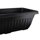 Floreira Plástica Preta 50cm Canelada