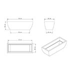 Floreira Retângular 25cmx78cmx30cm Japi