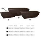 Floreira Retangular Moderna (6l) Café Japi