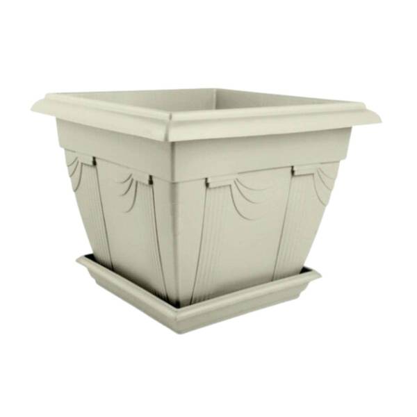 Floreira Romano Mini Sem Prato (900ml) Cor Mármore Nutriplan