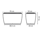 Floreira Tina 55cm Grafite Tramontina