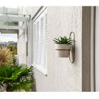 Floreira Vertical De Parede Com Vaso De Flor Suspenso Dourado