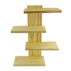 Floreira Vertical De Parede Suporte Vaso Em Madeira Natural