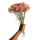 Flores Artificiais 4 Hastes De Cravos Delicados E Flexíveis P