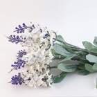 Flores Artificiais Kit 5 Buquês De Lavanda Flores E Folhas No