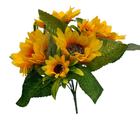 Flores Artificiais Kit Com 12 Buquês De Girassóis No Atacado