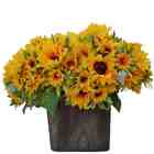 Flores Artificiais Kit Com 12 Buquês De Girassóis No Atacado