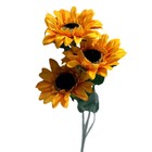 Flores Artificiais Kit Com 15 Hastes De Girassóis No Atacado