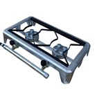 Fogão 2 Bocas Alumínio Fogareiro Portátil Com Kit Gás