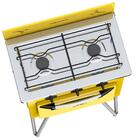 Fogao 2 Bocas Venax Gemini Vetro Amarelo Gas Glp