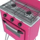 Fogao 2 Bocas Venax Gemini Vetro Pink Gas Glp