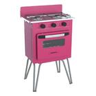 Fogao 2 Bocas Venax Gemini Vetro Pink Gas Glp