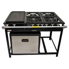 Fogão 4 Boca 2 Dupla Chapa Forno Cristalaço Industrial B P