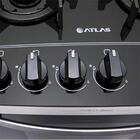 Fogão 4 Bocas Atlas Agile Up Inox Com Mesa De Vidro - Bivolt