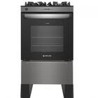 Fogão 4 Bocas Atlas Agile Up Inox Com Mesa De Vidro - Bivolt