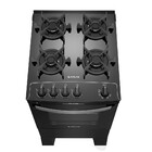 Fogão 4 Bocas Atlas Agile Up Preto Com Mesa De Vidro - Bivolt