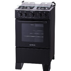 Fogão 4 Bocas Atlas Mônaco Plus Preto Com Mesa Inox - Bivolt