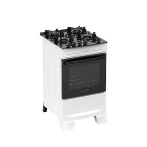 Fogão 4 Bocas Atlas Mônaco Top Glass Branco Mesa em Vidro - Bivolt - 300002016