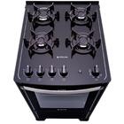 Fogão 4 Bocas Atlas New U.top Glass Preto Com Mesa Mesa De Vi