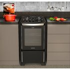 Fogão 4 Bocas Atlas New U.top Glass Preto Com Mesa Mesa De Vi