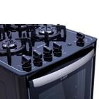 Fogão 4 Bocas Atlas New U.top Glass Preto Com Mesa Mesa De Vi