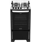 Fogão 4 Bocas Atlas New Utop Preto Mesa De Inox - Bivolt